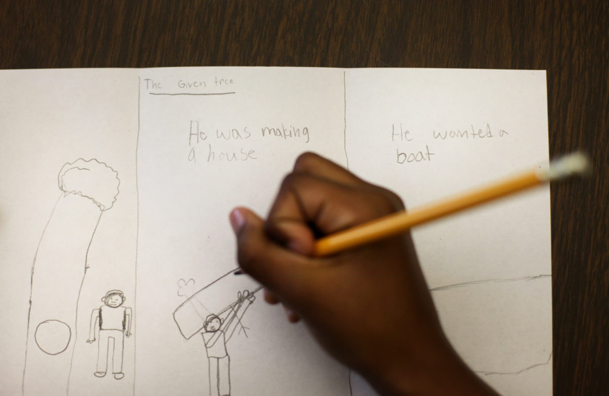 Rodney Lomax, 8, attends school on August 20, 2010.