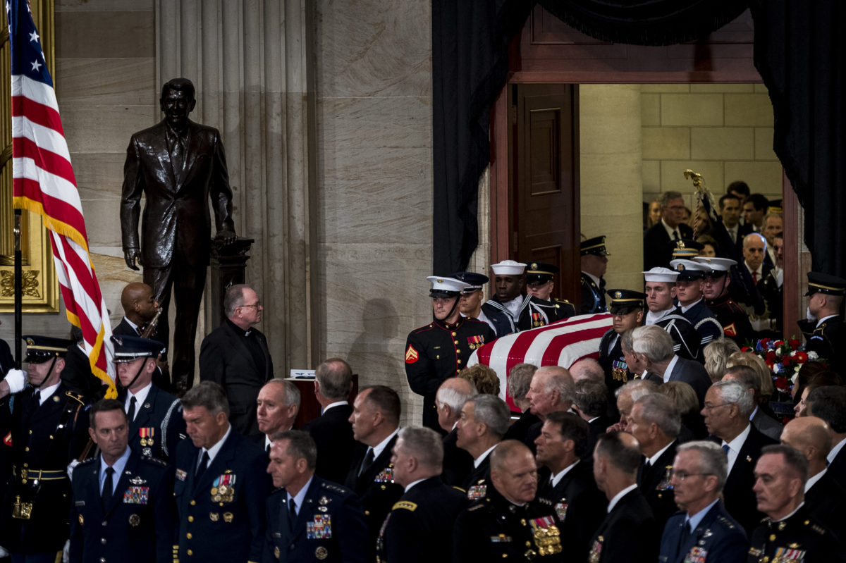 Former President George H.W. Bush Lies in State in the United States Capitol