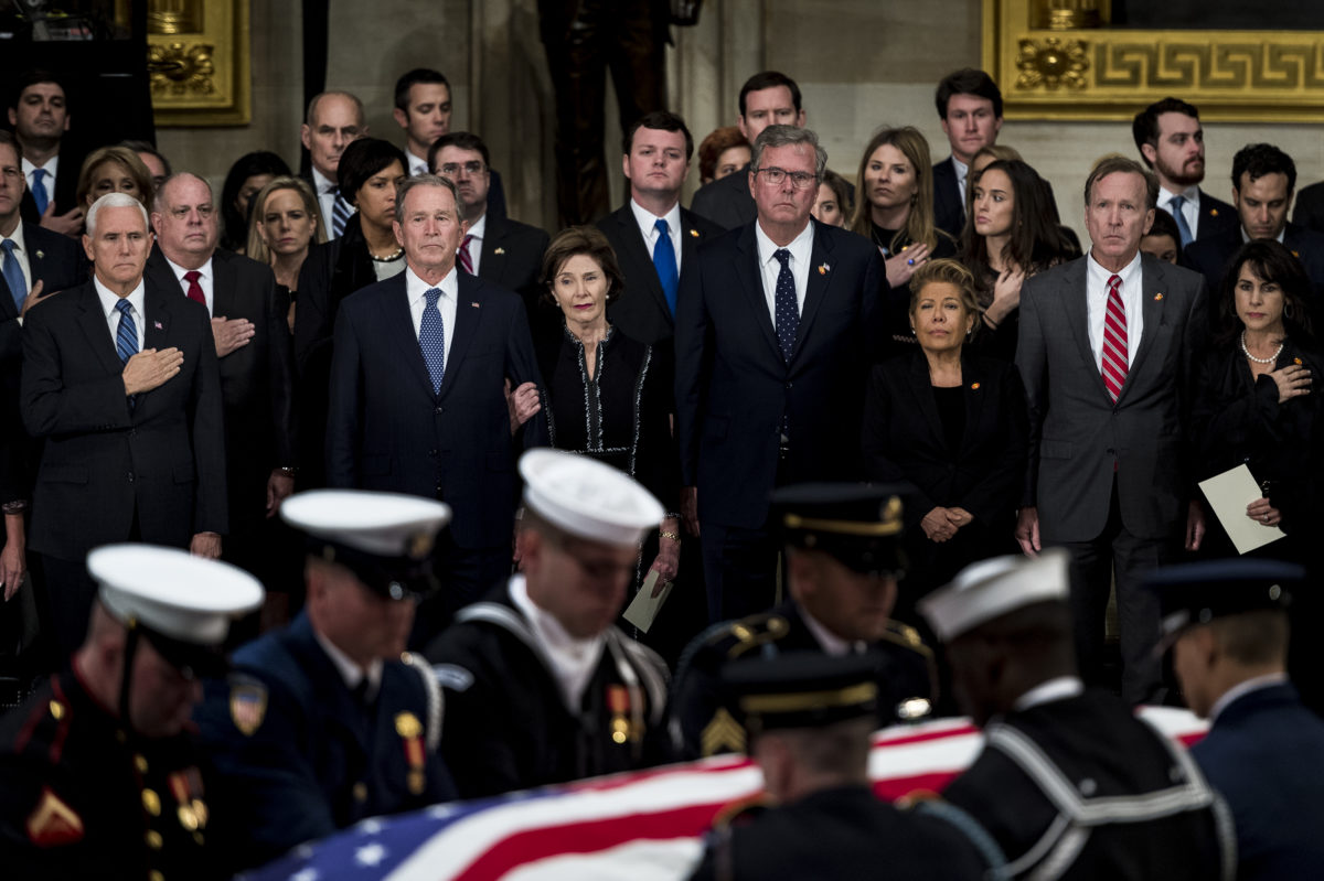 Former President George H.W. Bush Lies in State in the United States Capitol