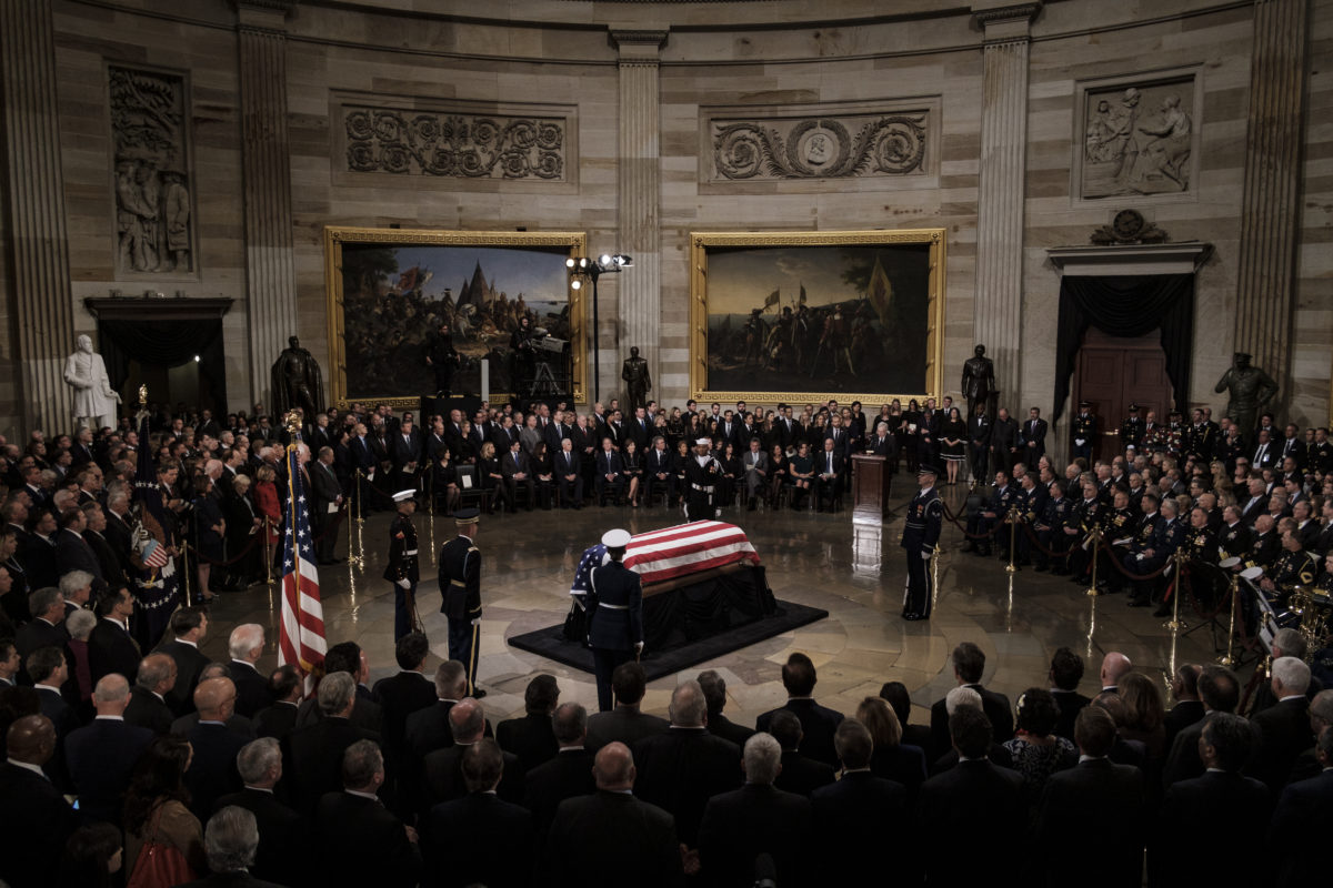 Former President George H.W. Bush Lies in State in the United States Capitol