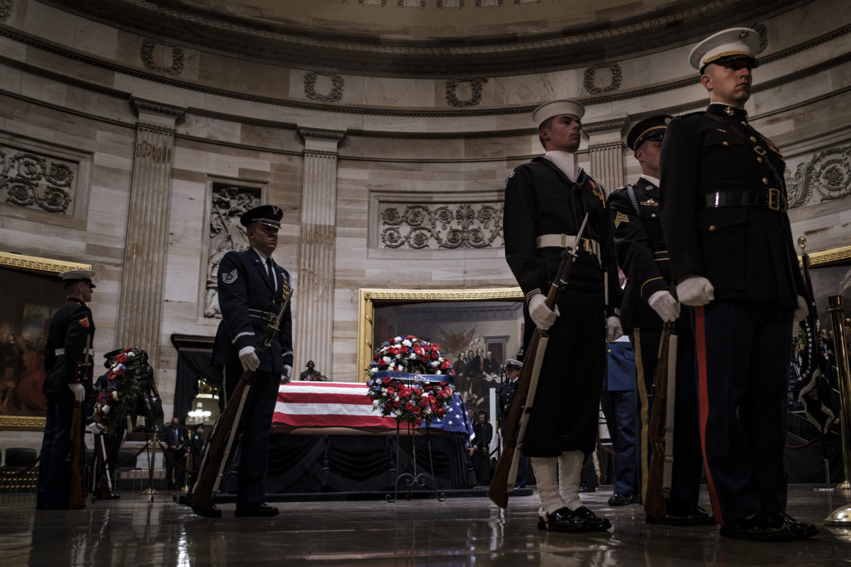 Former President George H.W. Bush Lies in State in the United States Capitol