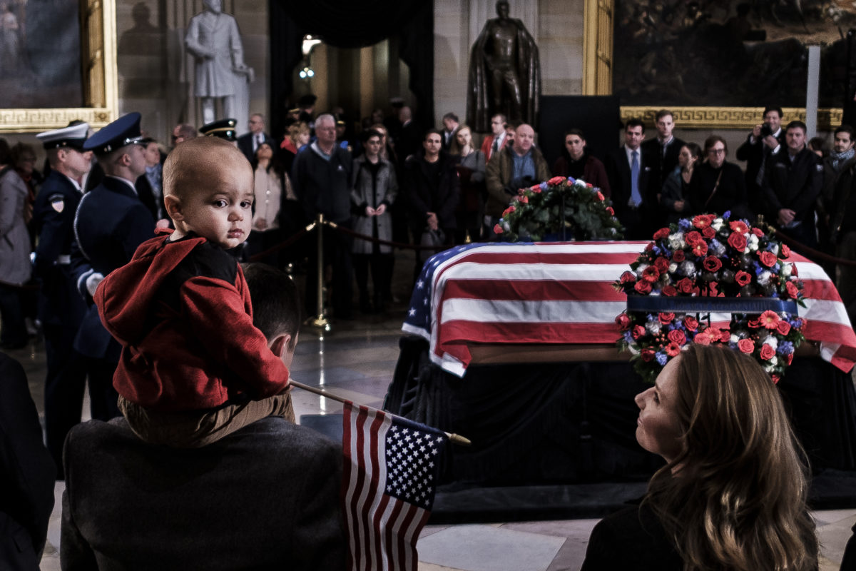 Former President George H.W. Bush Lies in State in the United States Capitol