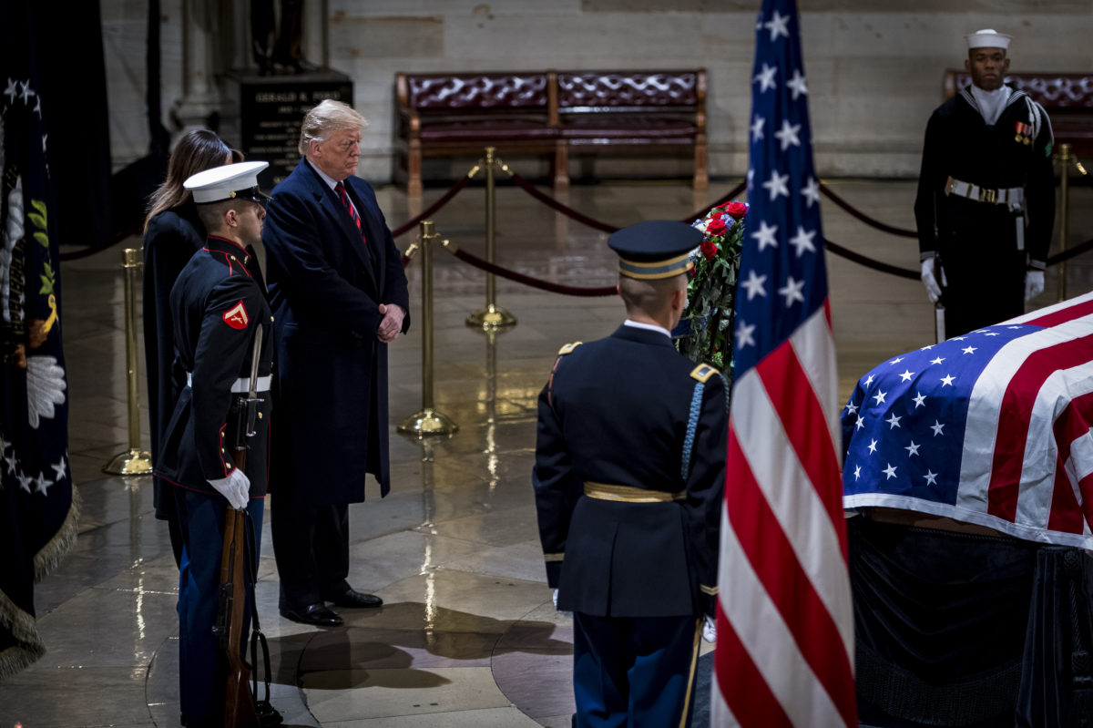 Former President George H.W. Bush Lies in State in the United States Capitol