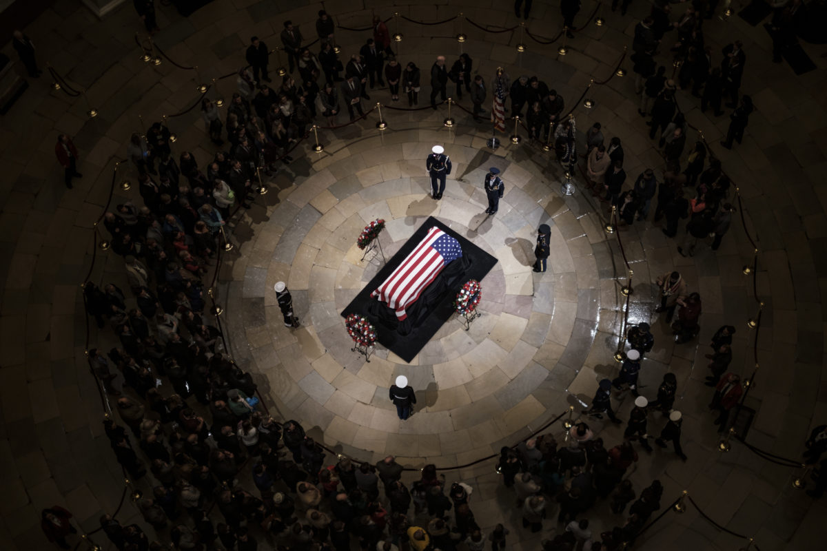 Former President George H.W. Bush Lies in State in the United States Capitol