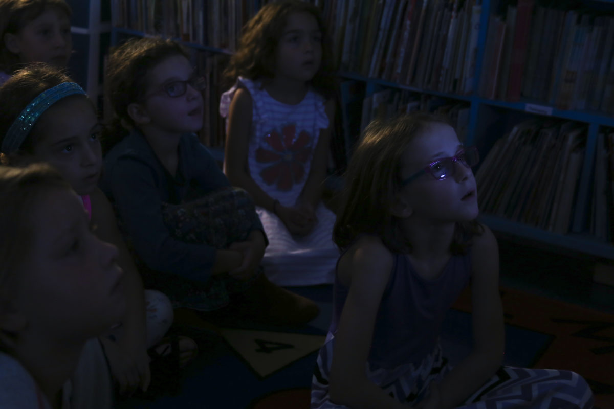 Julia Zames grows engrossed in a film telling the tale of Rapunzel.